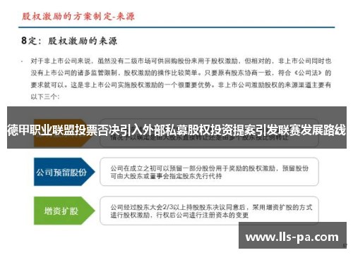 德甲职业联盟投票否决引入外部私募股权投资提案引发联赛发展路线 德甲职业联盟投票否决引入外部私募股权投资提案引发联赛发展路线